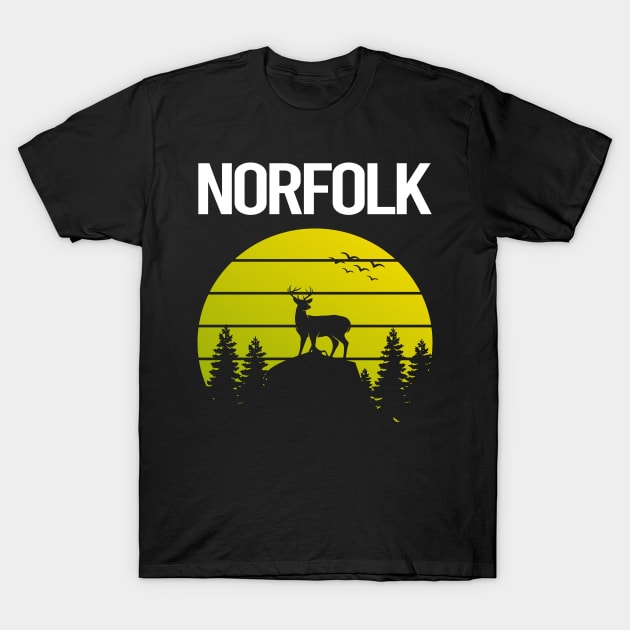 Sunset Deer Norfolk T-Shirt by rosenbaumquinton52